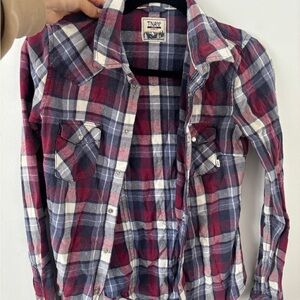 TNA Aritzia Plaid Flannel Shirt